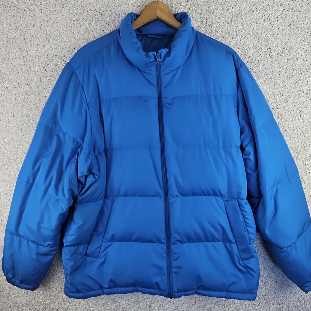 Lands End‎ Down Feather Filled Puffer Jacket Parka Men's XLT Blue